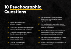 10 Psychographic Questions
