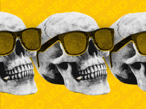 Is SEO dead? Skull wearing sunglasses